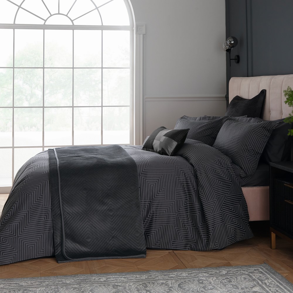 Tiffany Bedding by Helena Springfield in Graphite Grey